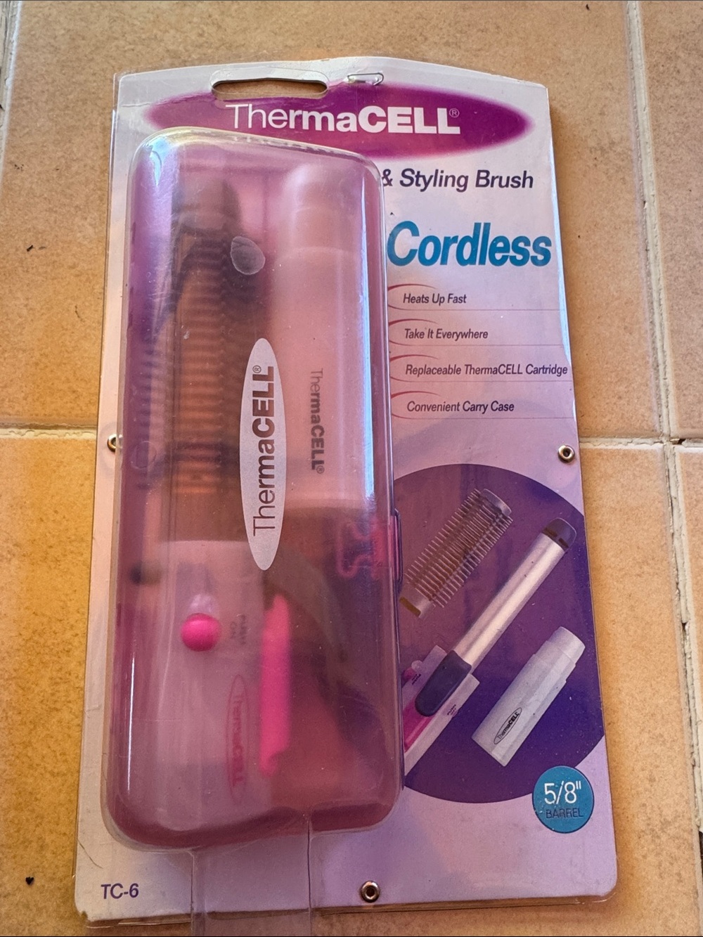 Cordless Styling Brush in Pink with Carry Case